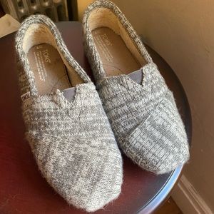 Toms fuzzy slip ons
